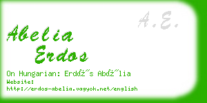 abelia erdos business card